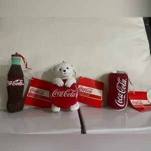 Coca-Cola Set of 3 Christmas Ornaments